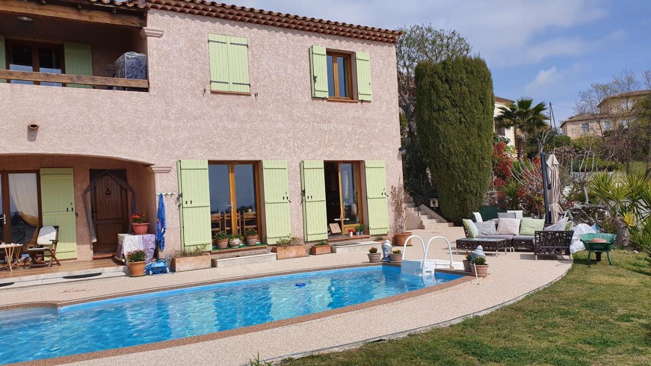 Studio-Mezzanine Dans Villa Cagnes-sur-Mer Exterior foto